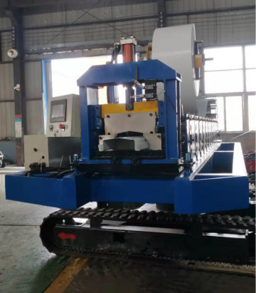 Aluminum rain gutter roll forming making machine