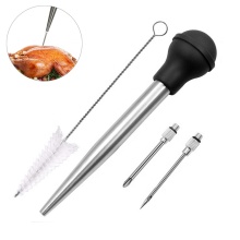 JHY Stainless Steel Silicone BBQ Turkey Baster: Popular Selling Kitchen Tool