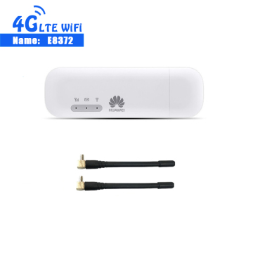 Unlocked New Huawei E8372 150Mbps Modem E8372-153 Huawei 4G Wifi router 4G LTE Wifi Modem LTE +2PCS ANTENNA