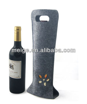 Promotional wine bag/Lates wine bag/craft felt wine bag
