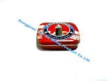 Red Rectangle Tin Candy Containers With Lid / Printed Cartoon Box