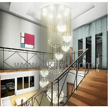 2014 hot sales  staircase modern crystal chandelier ball light