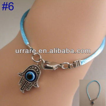 Kabbalah Evil Eye Bead Hand Charm String Bracelets