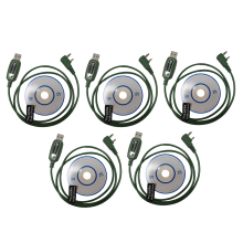 5 Pack USB Programming Cables for Baofeng Radios - Includes CD