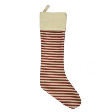 2020 red Striped Christmas stocking