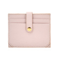 Porte-cartes de crédit en cuir Pu rose Saffiano