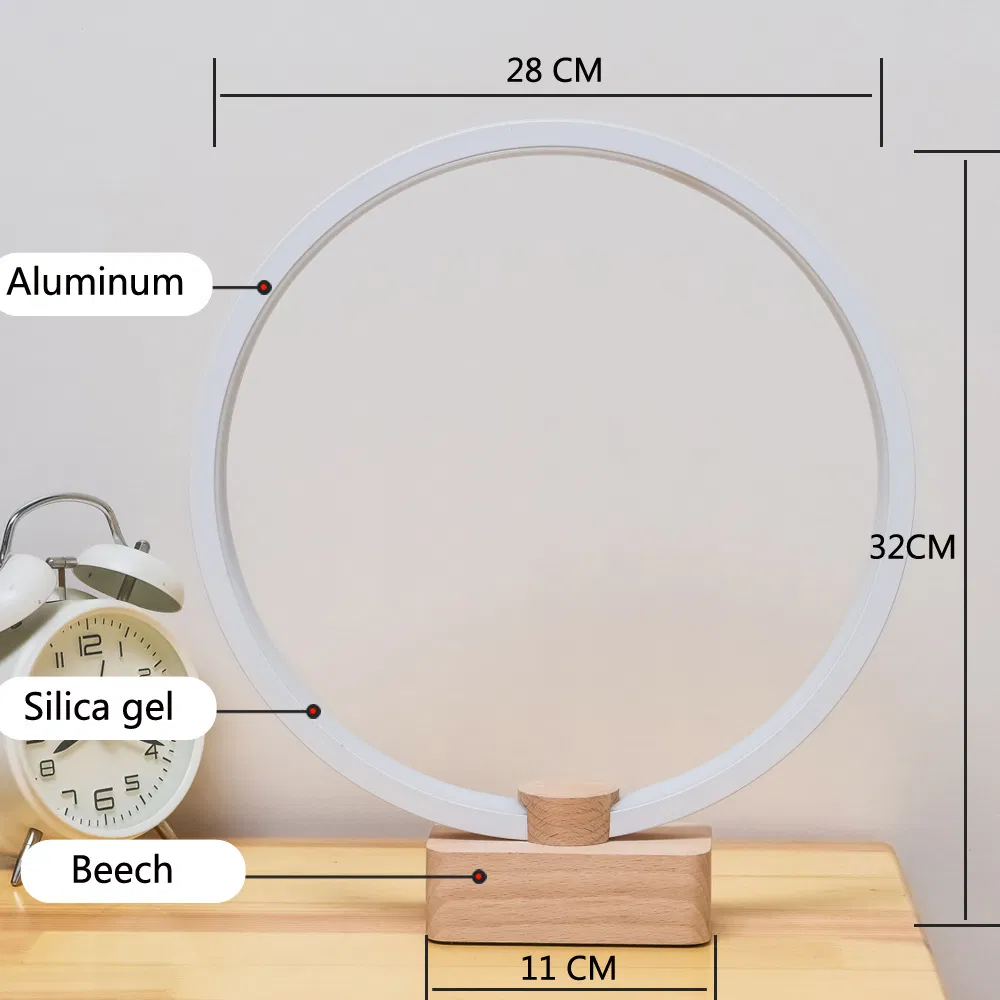 Intelligent Solid Wood, LED Desk Lamp, Unique Creativity, USB Gift