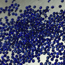 Lab Grown Sapphire: Luxury Loose Dark Blue Round Cut Gemstone