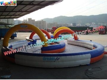 Durable Inflatable Sports Games Race Track , Inflatable Go Kart Track