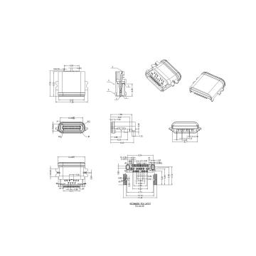 24P Female Waterproof 90° SMT for front