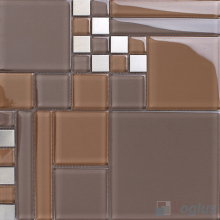 Magic Cube Grey Brown Mixed Crystal Mosaic