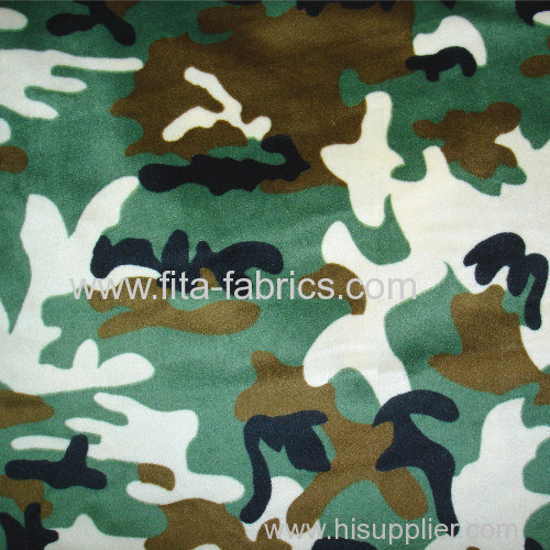 Camouflage Fabric Made Of Polyester Fleece 