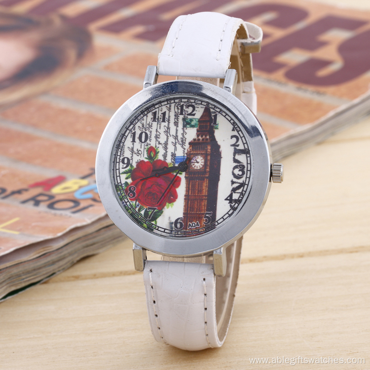 Dail Leather Strap WristWatch