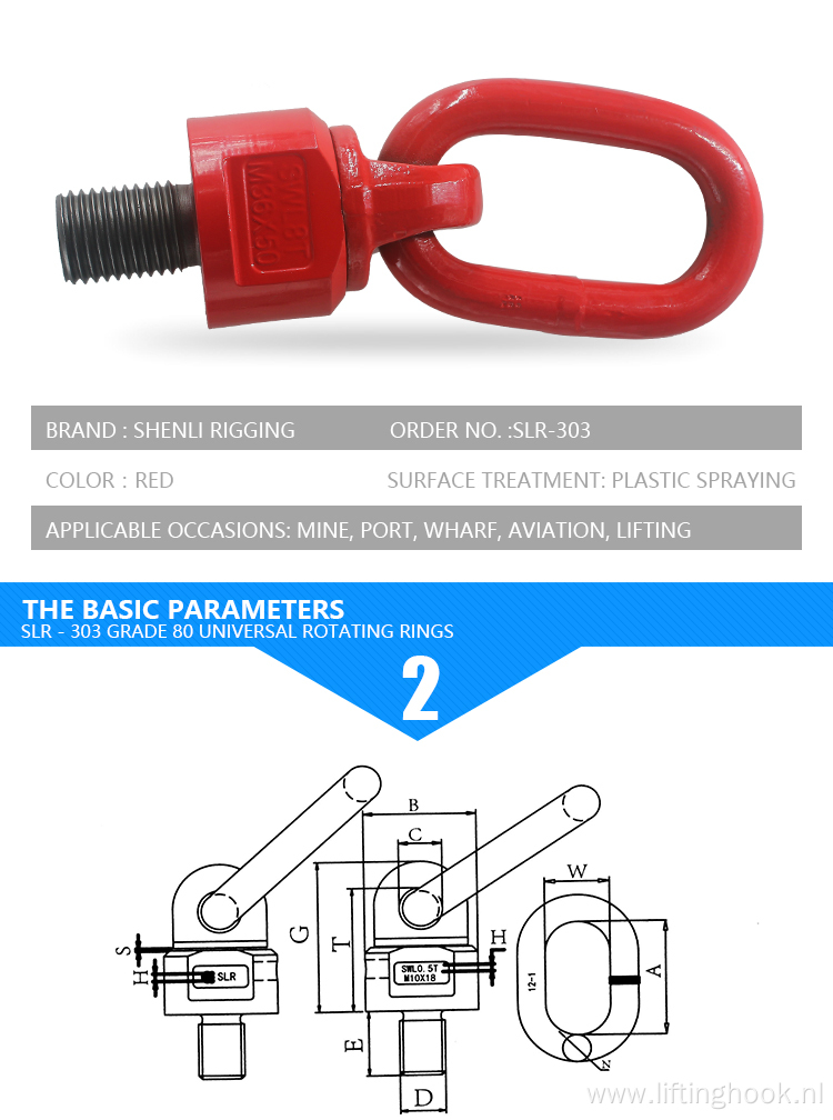 Rigging G80 Lifting Screw Point/Lifting Points