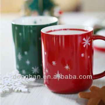 snow design christmas gift ceramic mug,
