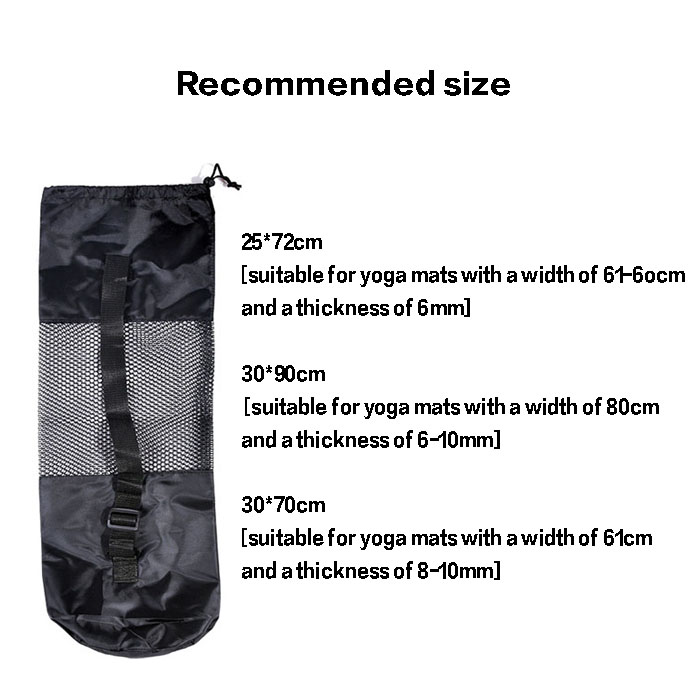 Canvas Black With Net PVC Yoga Mats With Mesh Bag Low Price And Cushion Storage Bags Set Sport