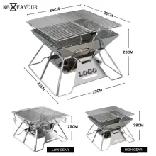 Stove Outdoor Folding Barbecue Stove Fire Table Barbecue Rack Camping Stove