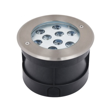 Embedded stainless steel underwater light