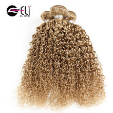 chinese hair vendors 100% kinky curly blonde hair weave,brazilian deep curly ombre hair weave,real color #51 remi hair weave