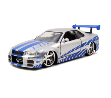 TimeMicro1:64 Brian's Diecast Car GT-R34 Limited Edition: The Fast and Furious Alloy Cars Collection