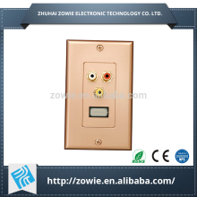 3 RCA Component Video Wall Plate Decorative + HDMI Color painted