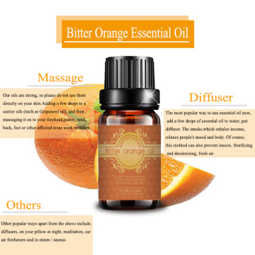 त्वचा के लिए उच्च गुणवत्ता वाले कड़वा नारंगी आवश्यक तेल