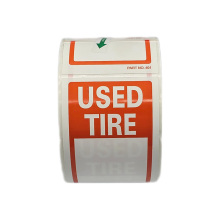 Matte Waterproof Adhesive Tire Labels - 250 Piece Roll for Outer Tire