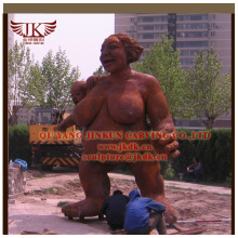 Quyang Jinkun sculpture - the engineering example figure cast iron sculpture