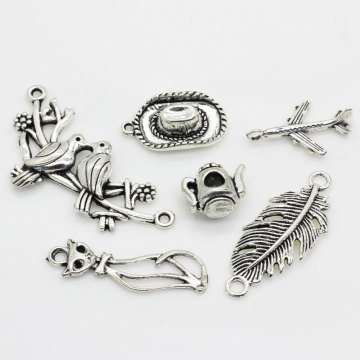 Antique Plated Charms Lovebird Pendants Birds Connector Charm Bird Vintage