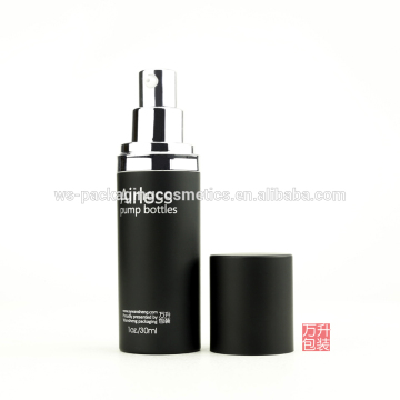 Cream Dispenser Pump Bottle Airless 30ML Matt Black Airless Bottle