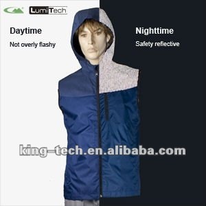 Men's reflective hoody vest sportswear protective clothing