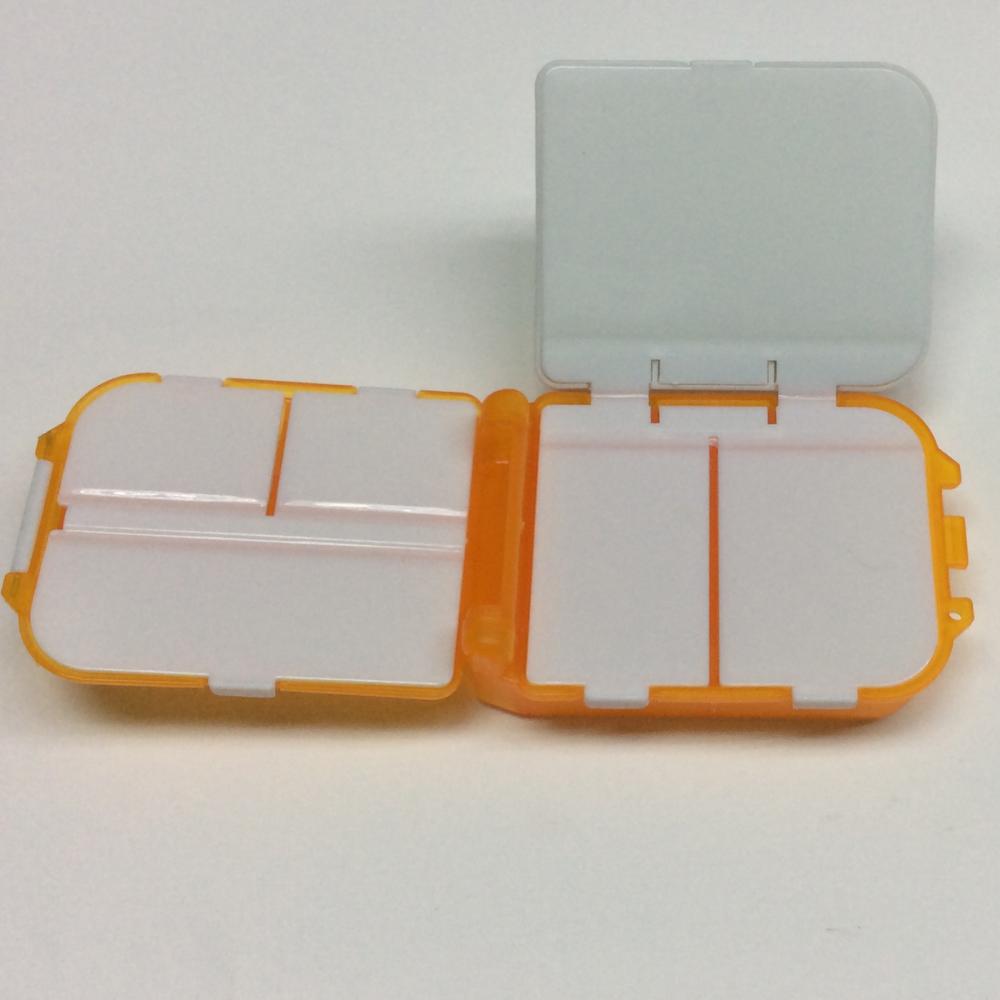 Plastique classé trois cas de pilule carrée