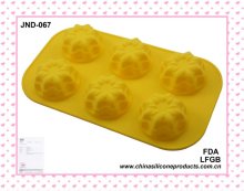 6 flowers Silicone bakeware