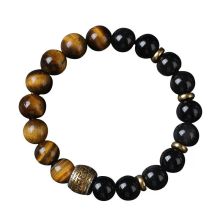 Exquisite Obsidian Bracelet with Black Mythology and Buddhist Beads for Men
