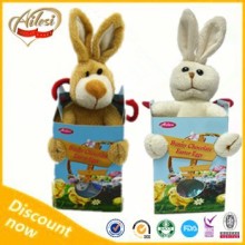 27g easter egg chocolate with big bunny plush toy/chocolate egg with toy