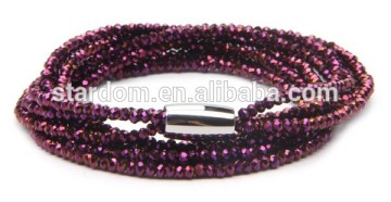 Shining glass beads bracelet! High quality glass beads handmade bracelet!