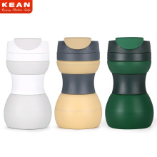 FDA Silicone Foldable Drinking Coffee Cup With Cover