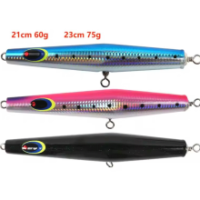 Handmade Wooden Topwater Stickbait Poppers for Tropical Saltwater Fishing Lures