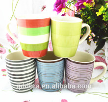 heated coffee mug/Hot 9 Oz Handpainted Stoneware Mug/High Quality Cheap Color Stoneware Handpainted Mugs