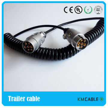 7 way 24 V spiral cable for truck parts use