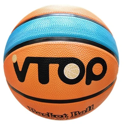 Two Color Special Model High Quality Rubber Basketball for Sporting