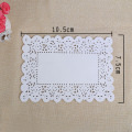 Partihandel 7.5x10.5cm fettätt färgade spetsar torget papper Doilies