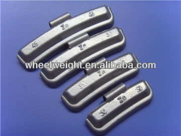 Zinc plastic-coating clip-on balance weight