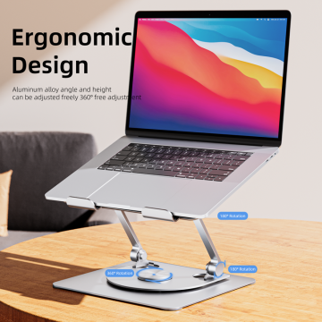 Aluminum Rotatable Laptop Stand and Tablet Riser