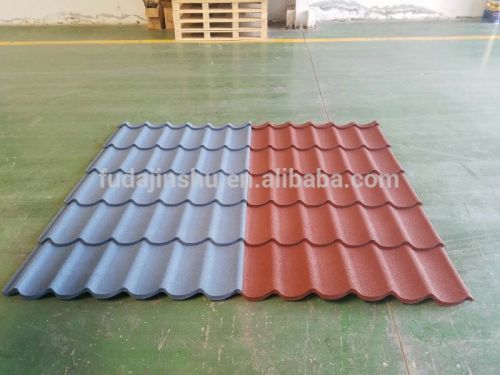 Long colorful stone coated metal roofing sheet
