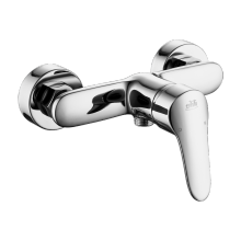 Economic single lever shower mixer for exposed installation