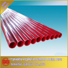 Red Painted Fire Fighting Sprinkler Galvanized Steel Pipes