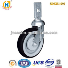 TPR Flat Wheel Shopping cart caster with flat stem,teng caster
