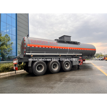 18,000-37,000 liters Danger Acid/ Chemical Liquid Tank Transport Semi Trailer