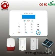 dual-network PSTN/GSM LCD Touch Keypad Home Security GSM Alarm System